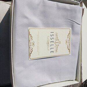Isselle Queen sheet sets; 1 Navy Blue and 1 Dove Grey.